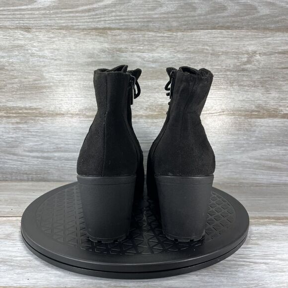 Forever Plus Womens Chunky Heel Platform Side Zipper Booties Size 7.5 - Picture 4 of 8